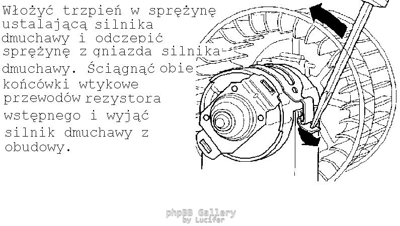 Demontaż wentylatora dmuchawy